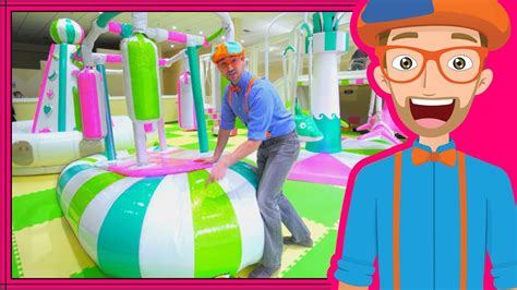 Learning with Blippi at an Indoor Playground!